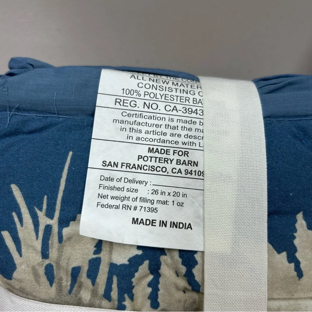 Pottery Barn Bethany Floral Embroidered Reversible Quilt + 2 Standard Shams NWT